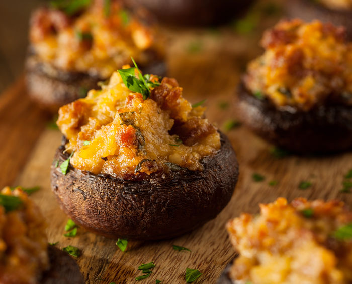 Chicken and Asiago Stuffed Mushrooms Slow Cooker Recipe